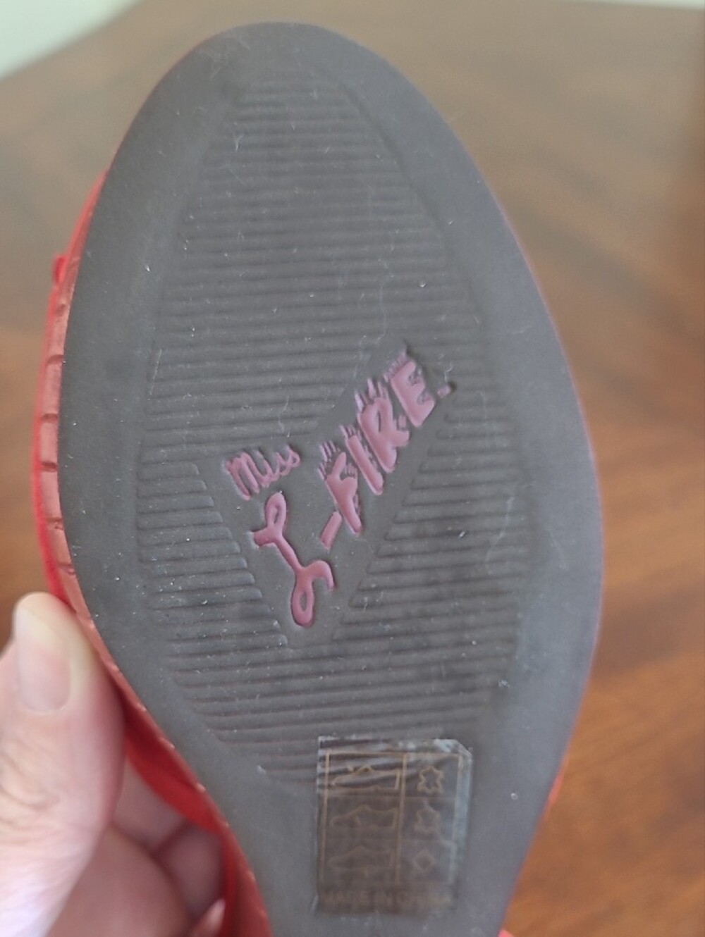 Like New, Miss L- Fire Pin-up Wedge Shoes Size 36, US 5.5-6. - Picture 9 of 15